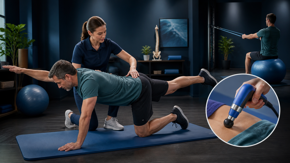 Ejercicio y ondas radiales en la rehabilitación del dolor lumbar crónico
